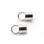 Embouts  pour cordon 3 mm argent 925 Rhodié  x 4pcs