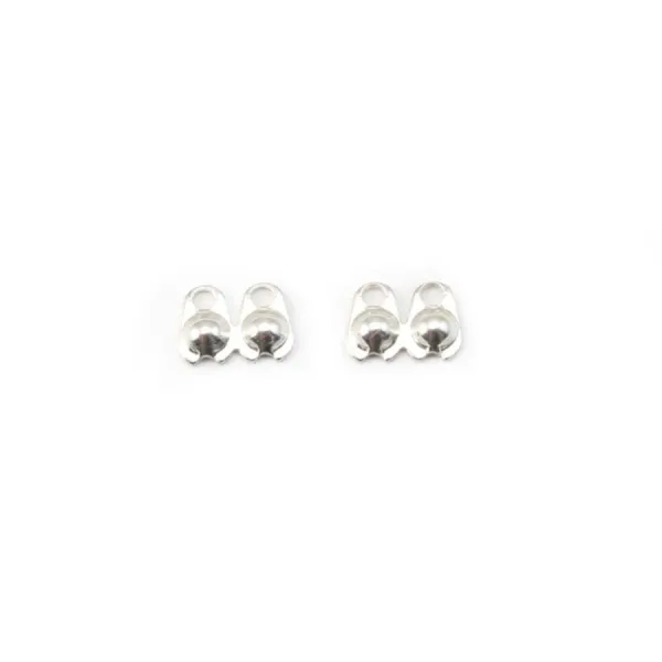 Argent 925 cache noeud 2mm x 10 pcs
