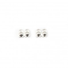 925 Sterling Silver crimp covers 2mm x 10 pcs