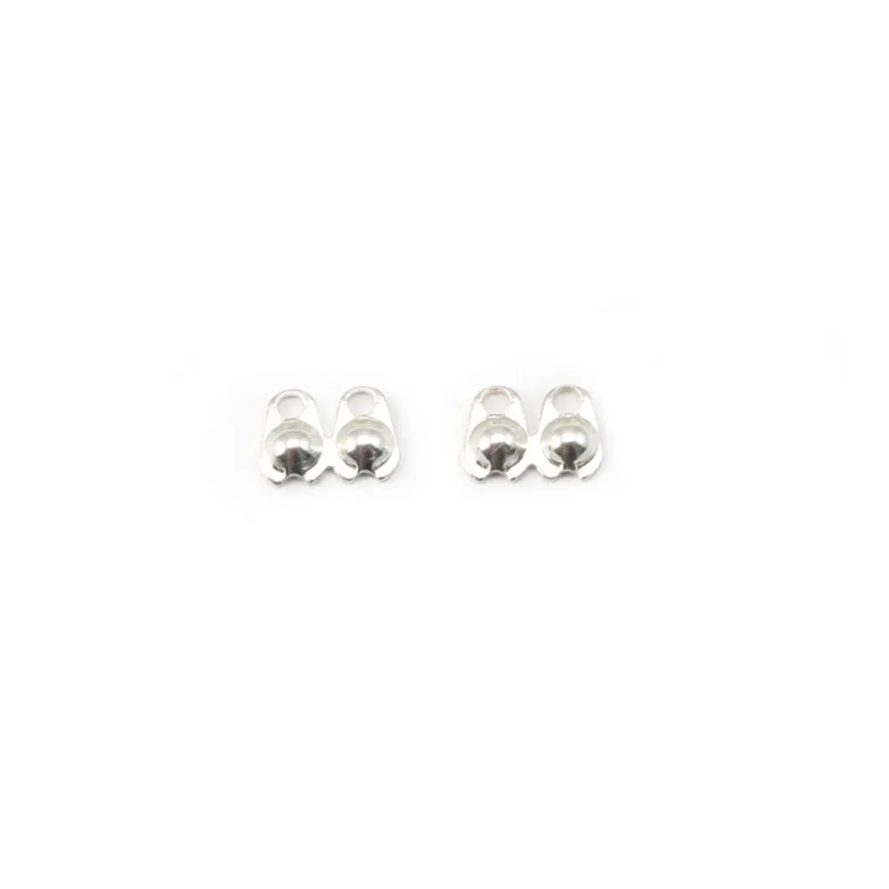 Argent 925 cache noeud 2mm x 10 pcs