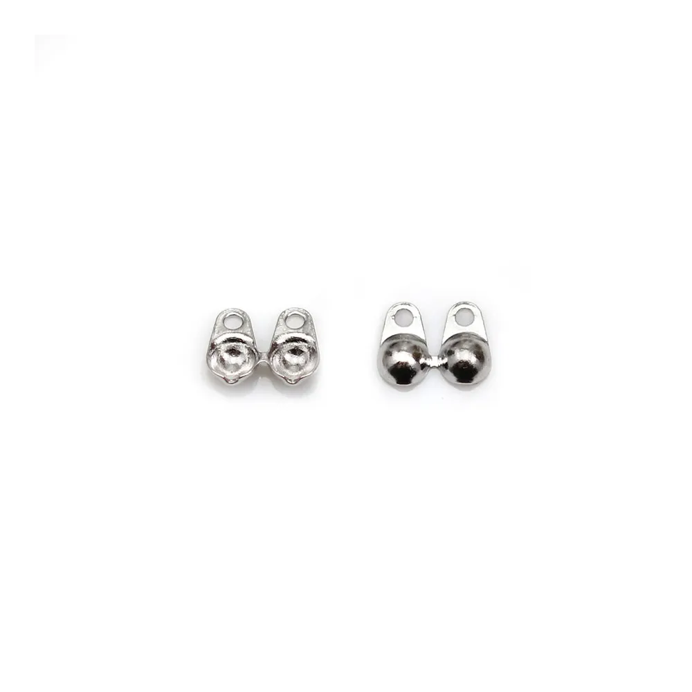 Caches noeuds, en argent 925 rhodié, de forme ronde, 2mm x 10pcs