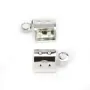 Embout pince en argent 925, pour cordon et lacet, 4mm x 4pcs