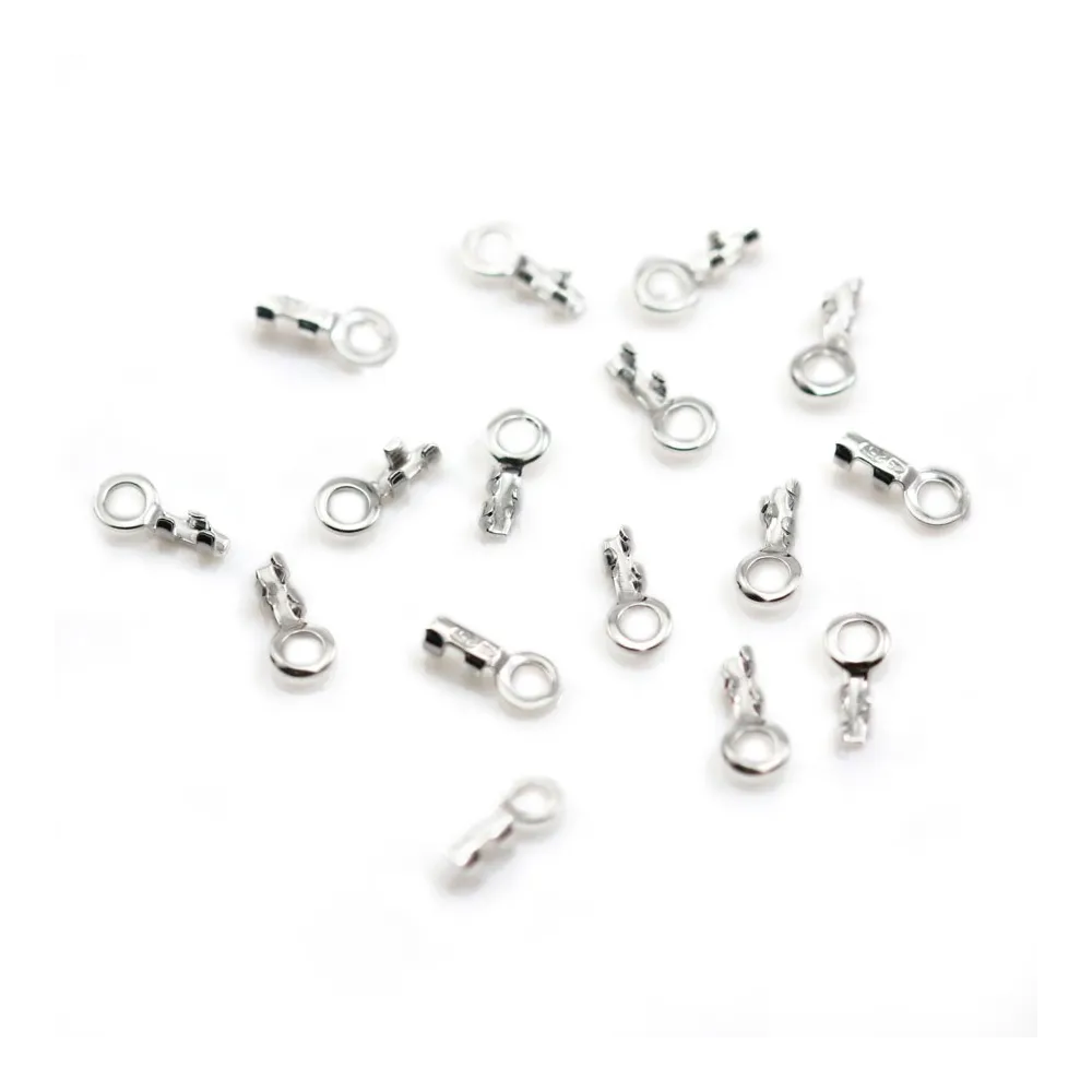 Embout mini-pince en argent 925, pour fil 0.5mm x 6pcs