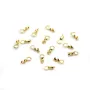 Embout mini-pince en argent 925 doré, pour fil 0.5mm x 6pcs