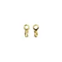 Embout mini-pince en argent 925 doré, pour fil 0.5mm x 6pcs