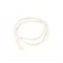 Jade blanche, en forme de tube 4x13mm x 40cm