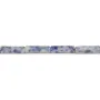 Jaspe de tache bleue, en forme de tube 4x13mm x 40cm