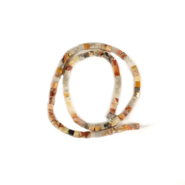 Agate crazy lace (Mexican Agate) cube, 4mm x 40cm