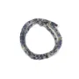 Jaspe de tache bleue, en forme de cube, 4mm x 40cm