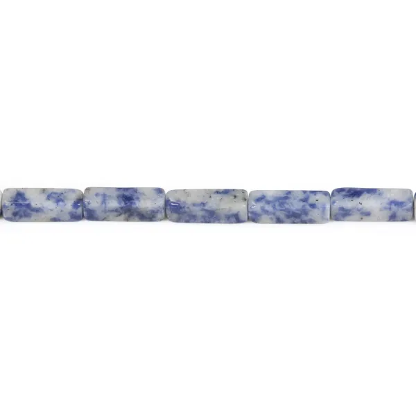 Jaspe de tache bleu, en forme de rectangle 4x13mm x 40cm