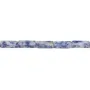 Jaspe de tache bleu, en forme de rectangle 4x13mm x 40cm
