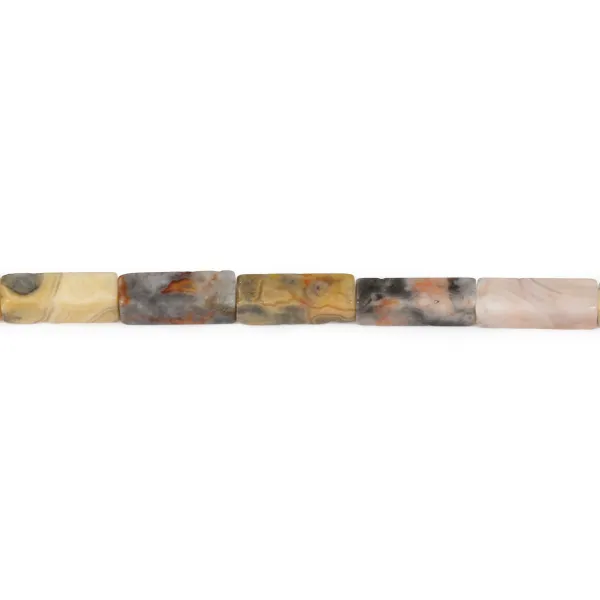 Agate Crazy Lace (Mexikanische Achat) Rechteck, 4x13mm x 40cm