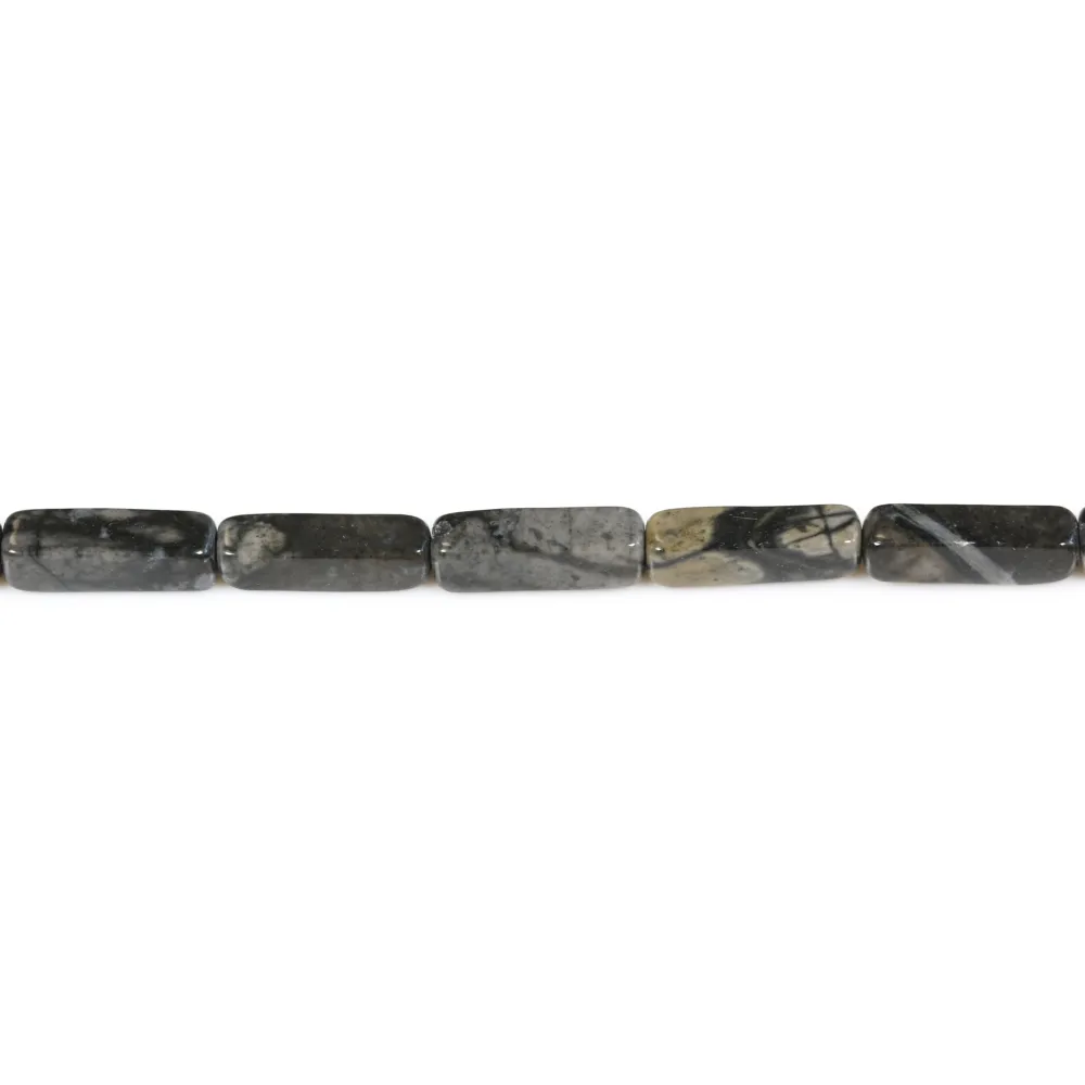 Jaspe Picasso, en forme de rectangle 4x13mm x 40cm