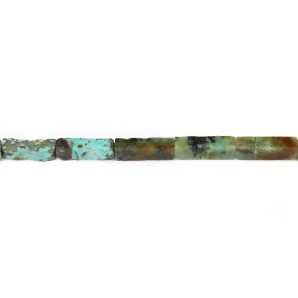 Turquoise africaine, en forme de rectangle 4x13mm x 40cm