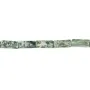Jaspe de tache verte, en forme de rectangle 4x13mm x 40cm