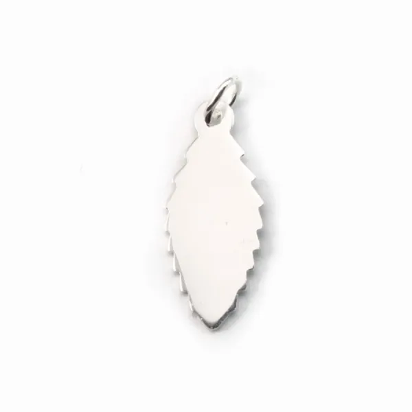 Argent  925 Feuille  6.5x15 X1pc