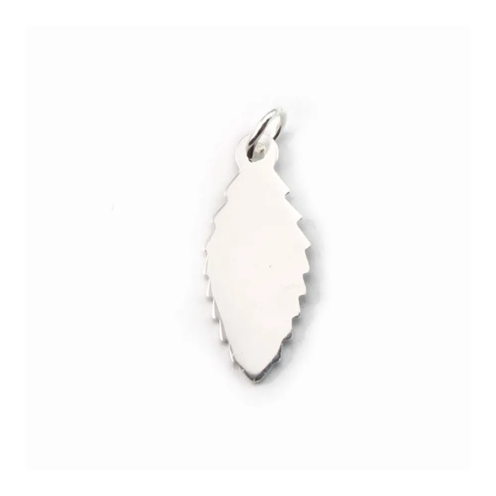 Argent  925 Feuille  6.5x15 X1pc
