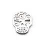925 streling silver skull open stitch 13x16mm  x 1pc