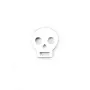 Argent 925 Tête de mort 12 mm  x 1pcs