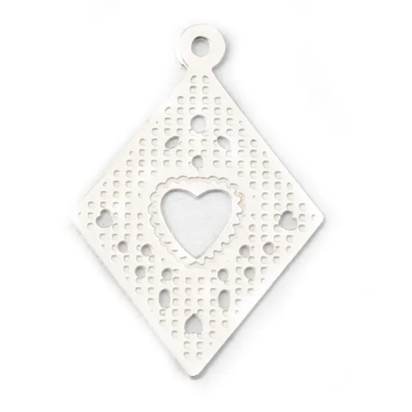  intercalaire rhombe18x13mm Argent  925 x 2 pc