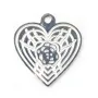  intercalaire Coeur ajouté Argent 925 11x11mm x 2 pc