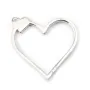 Argent 925 intercalaire coeur ajouté 20x20 mm x 1pc