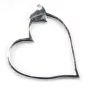 Silver  925 openwork heart spacer  20x20mm x  1pc