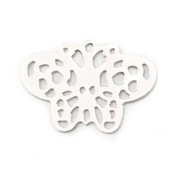 Silver 925 accessoire papillon 11x16mm x 2pcs