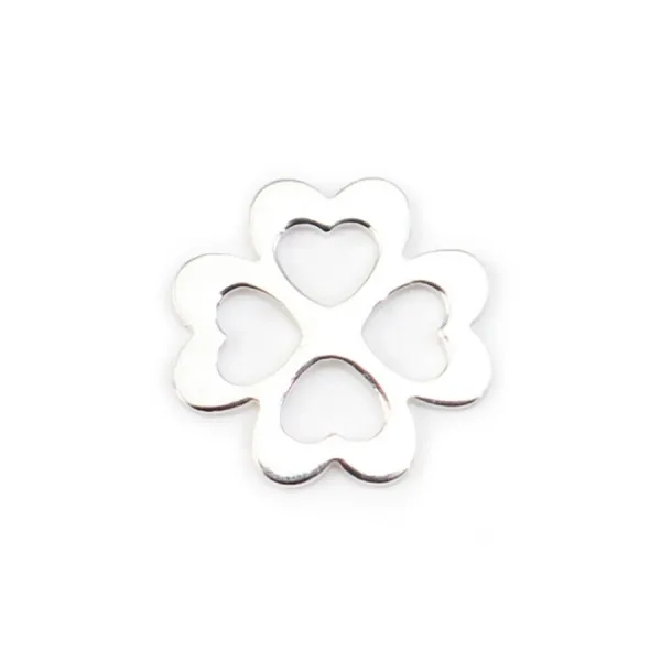 Argent 925 intercalaire Trèfle 12.6 mm  x 1pc