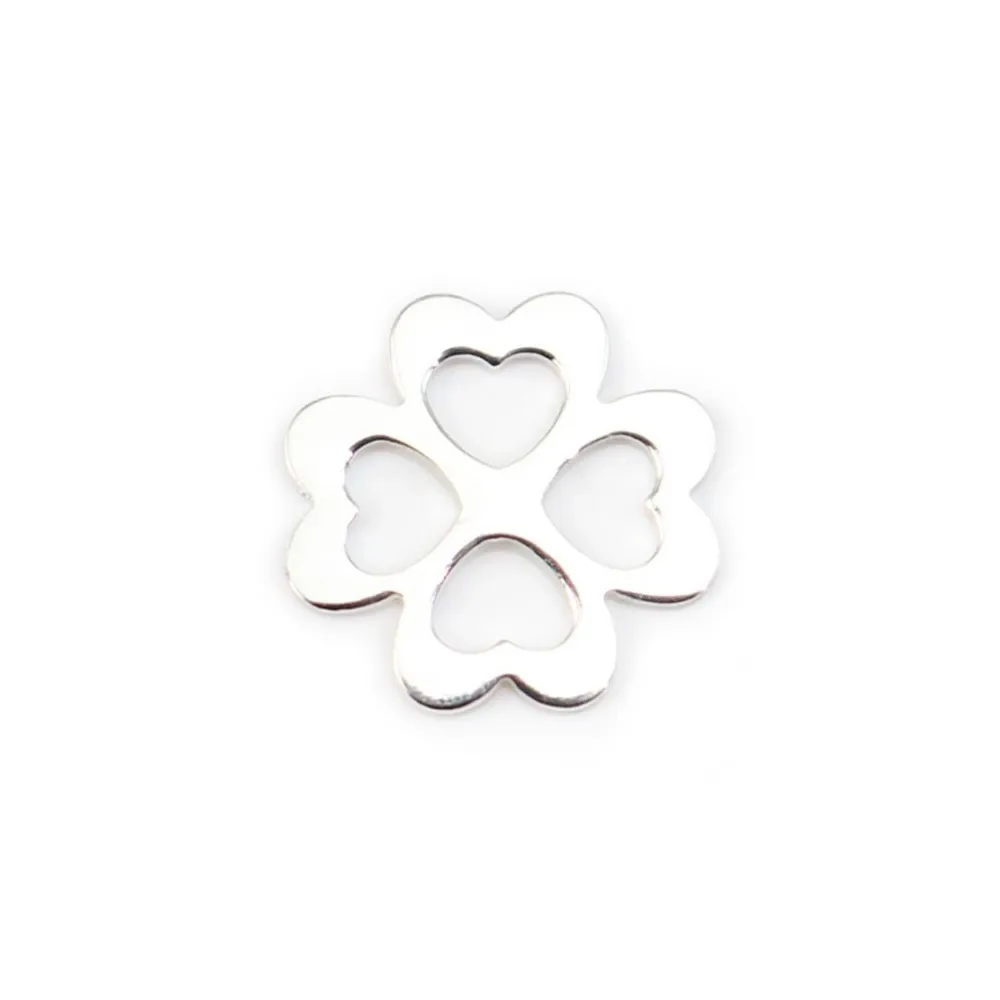 Argent 925 intercalaire Trèfle 12.6 mm  x 1pc