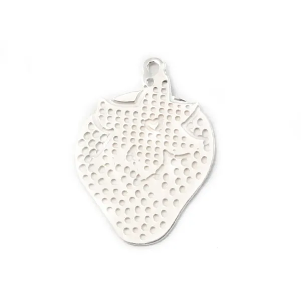 Silver 925 openwork leaf spacer 11x15mm x 2pc