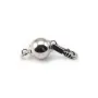 Sterling silver  rhodium    8mm x 1pc