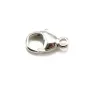 Lobster 6x11mm, sterling silver 925 x 2pcs