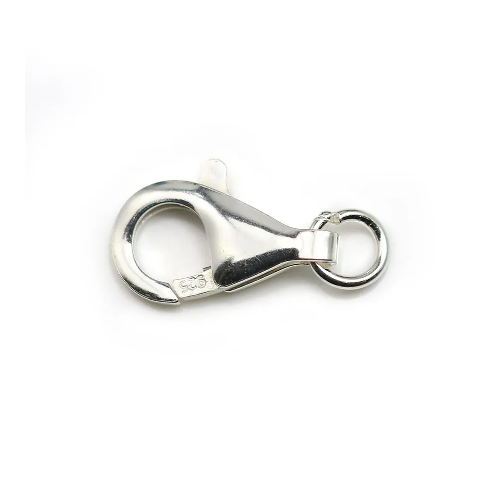 Fermoir Mousqueton, Argent 925  16mm  x 1pc