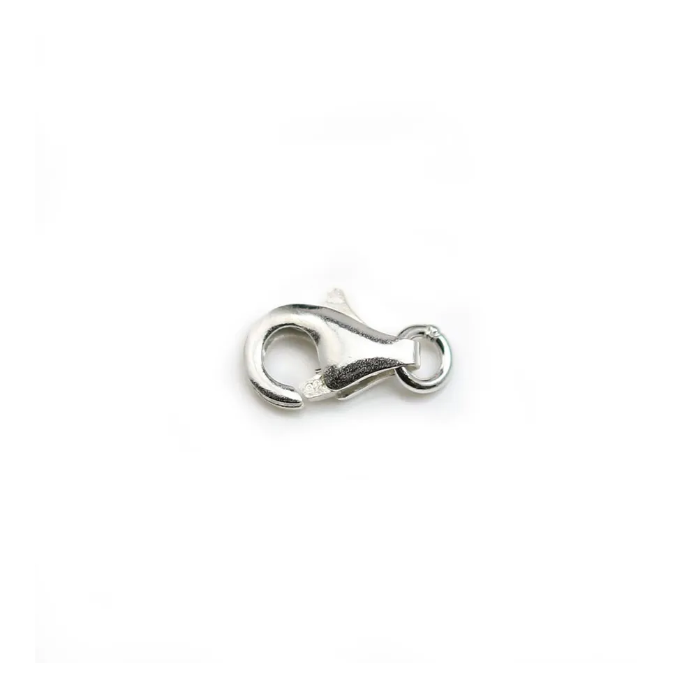 Argent 925 Fermoir Mousqueton 8mm en Sachet  x 1piece