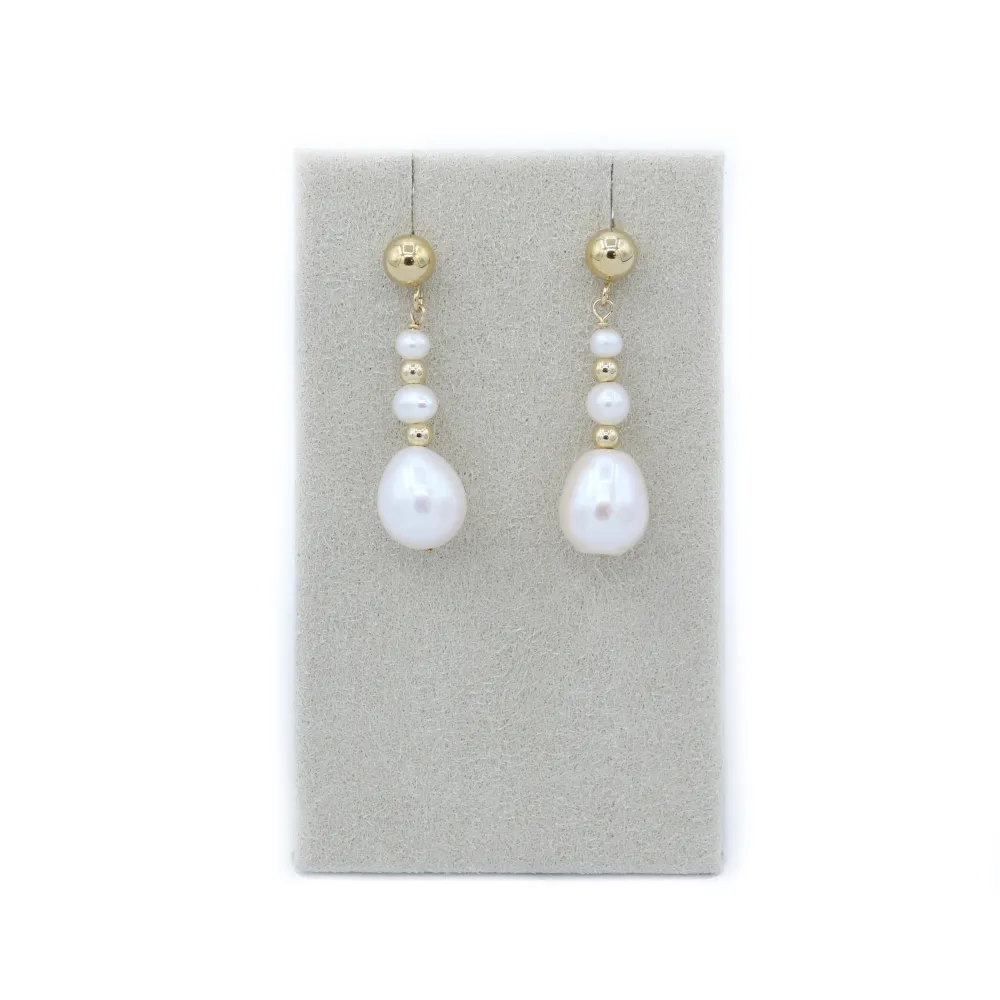 Boucle d’oreille en gold filled & perles de culture d'eau douce x 2pcs