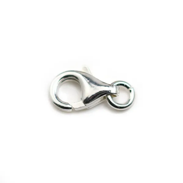 Fermoir mousqueton argent 11mm x 1pc