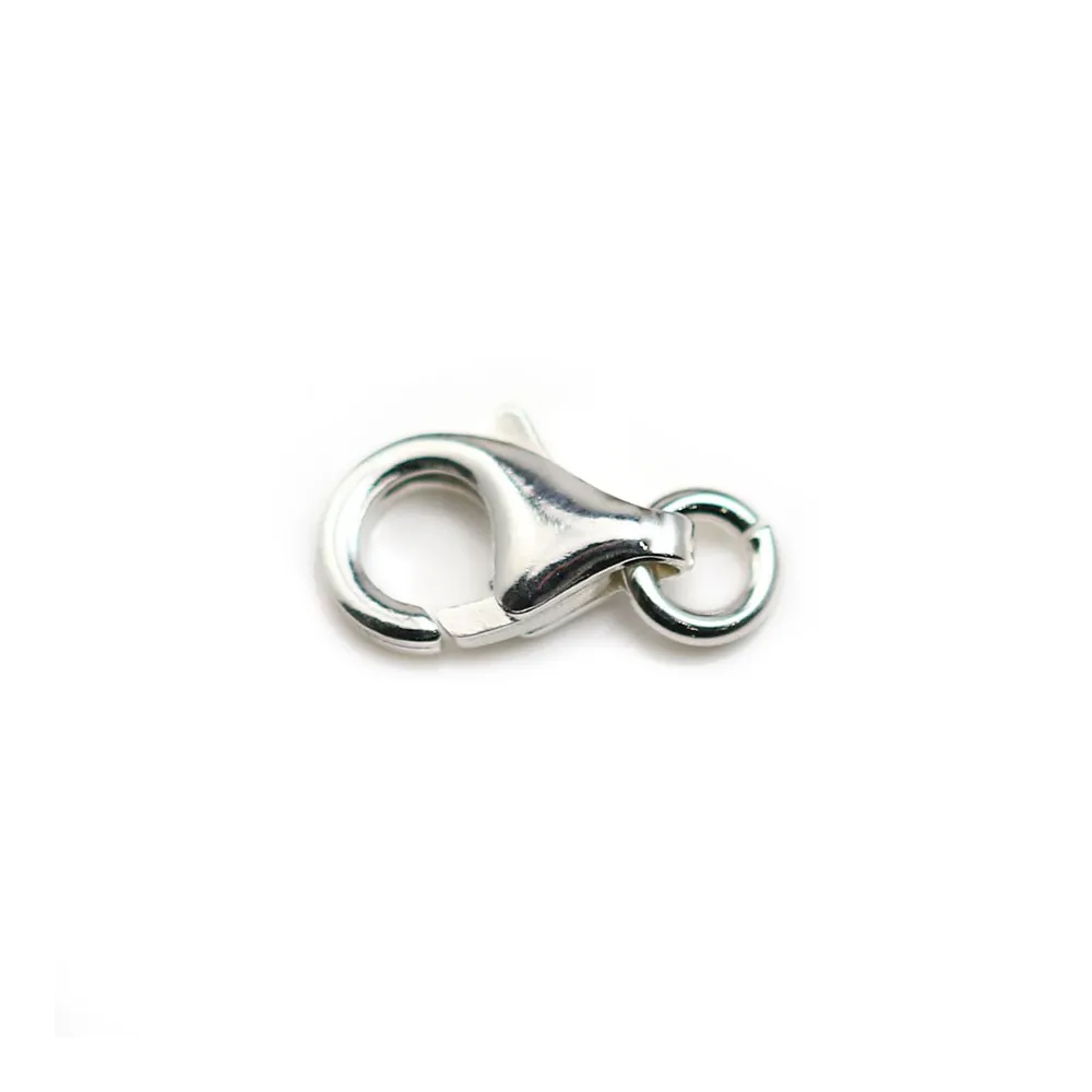 Fermoir mousqueton argent 11mm x 1pc