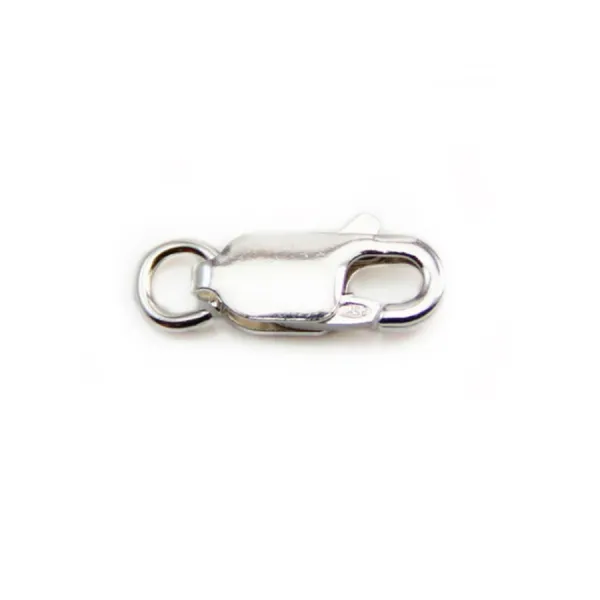 Oval lobster clasp, 925 silver 5x12.5mm x 1 pcs 