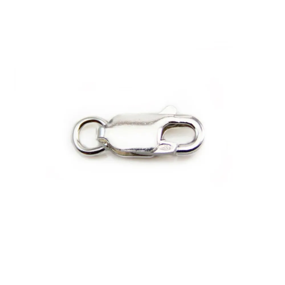 Fermoir Mousqueton Ovale,  Argent 925 5x12.5mm x 1pc
