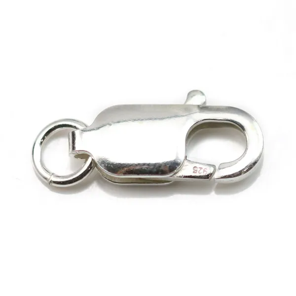 Fermoir mousqueton oval en argent 925 20x9mm x 1pc