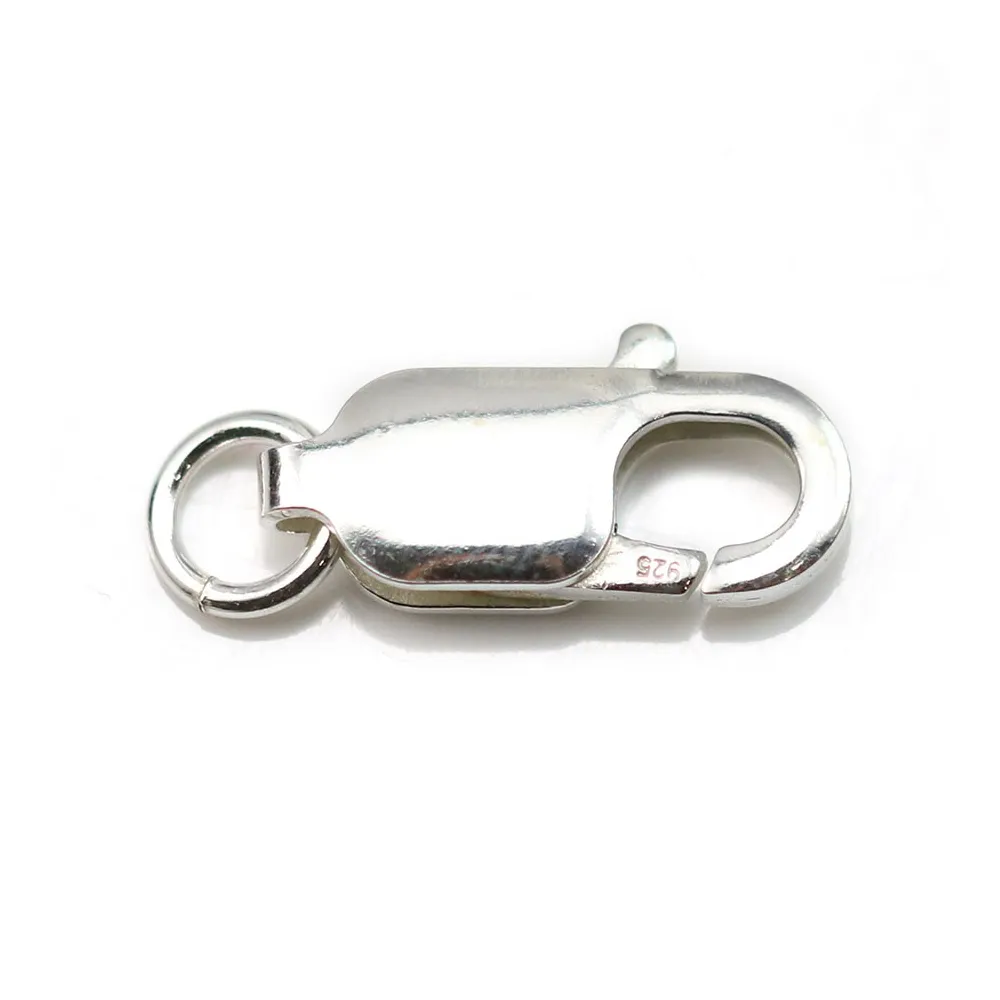 Fermoir mousqueton oval en argent 925 20x9mm x 1pc