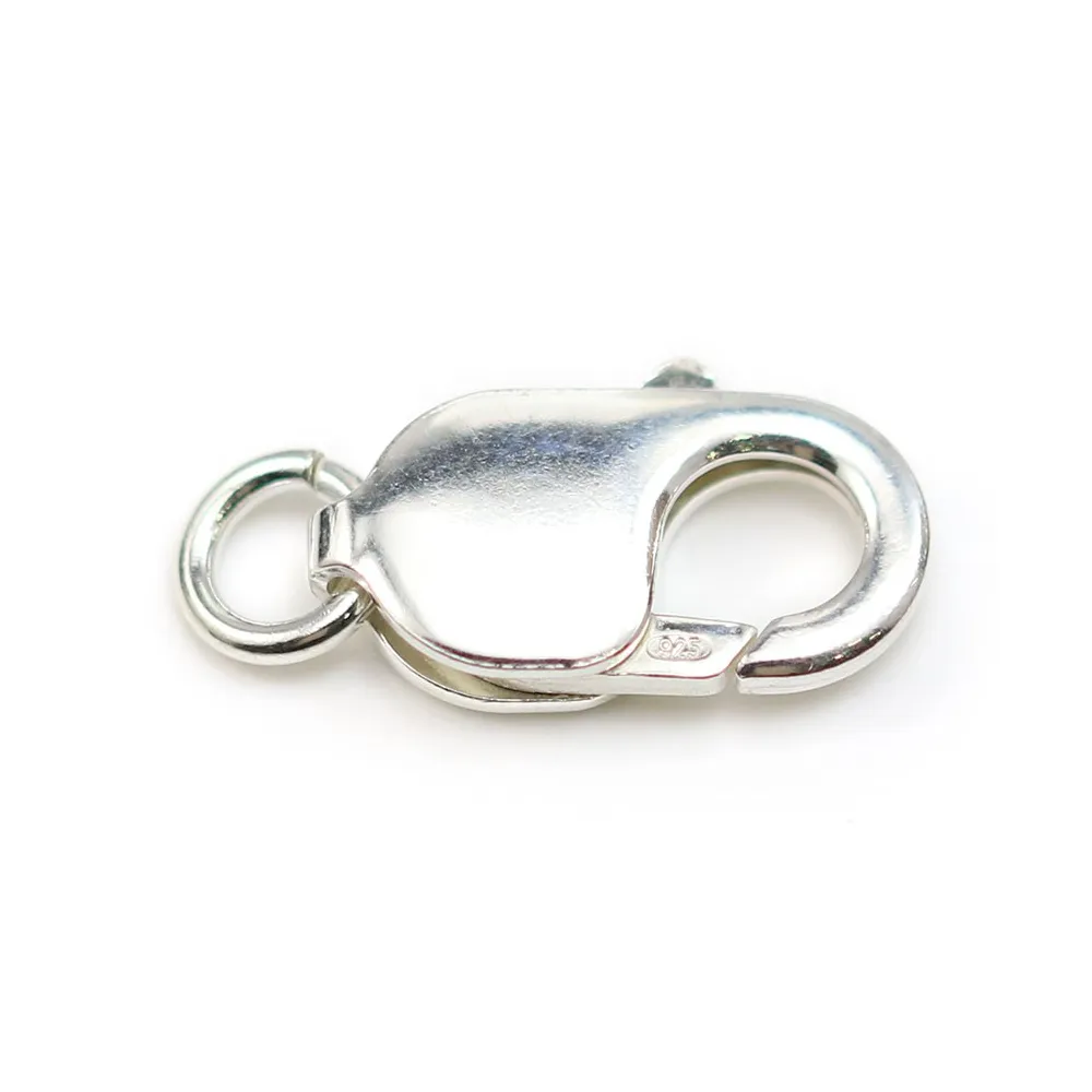 Clasp silver karabiner 925 10x22mm x 1pc