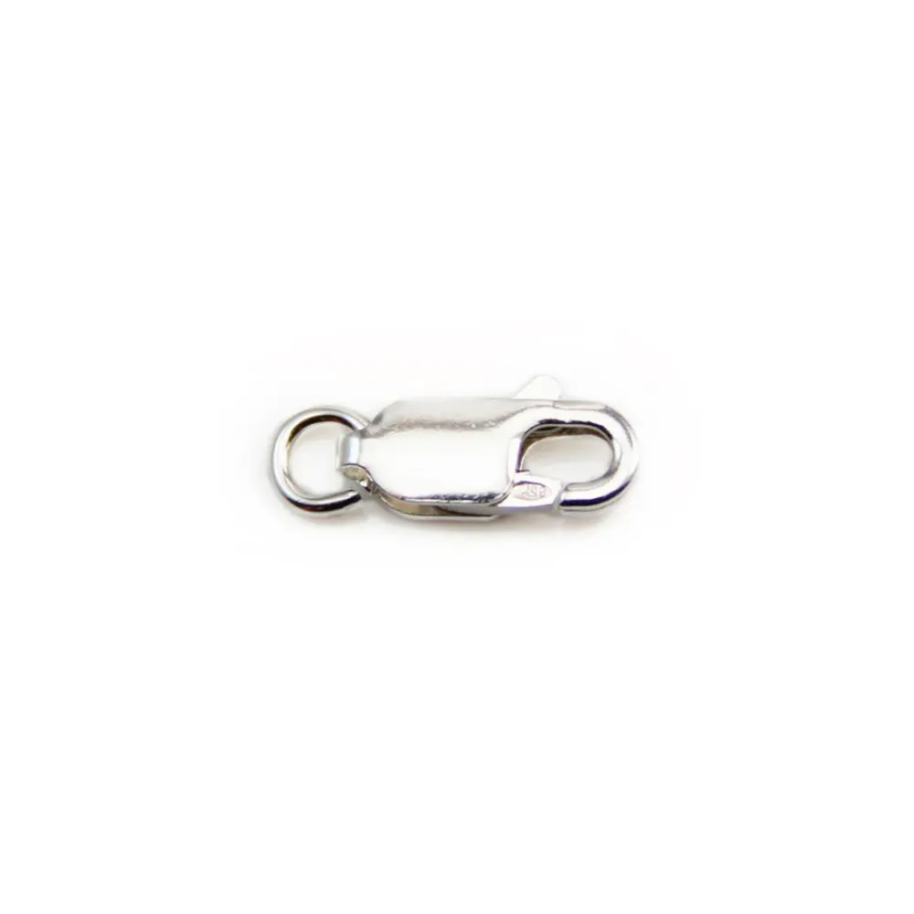 Fermoir Mousqueton Ovale,  Argent 925 5x12.5mm x 1pc