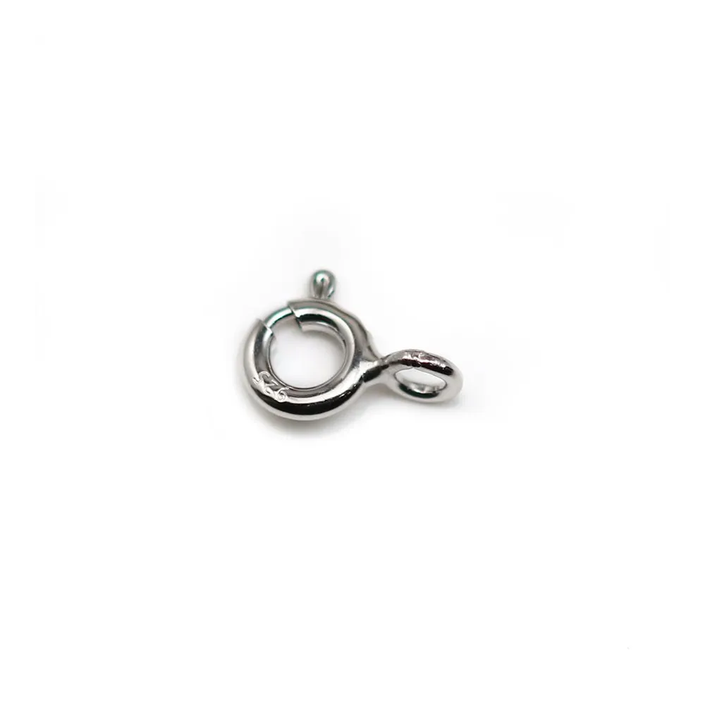 Lot De 2 Fermoirs Anneau Ressort Argent Pour Création Bijoux - Neuf Avec étiquettes
