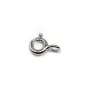 Argent 925 Rhodié Fermoir Anneau Ressort  5mm x 2pcs