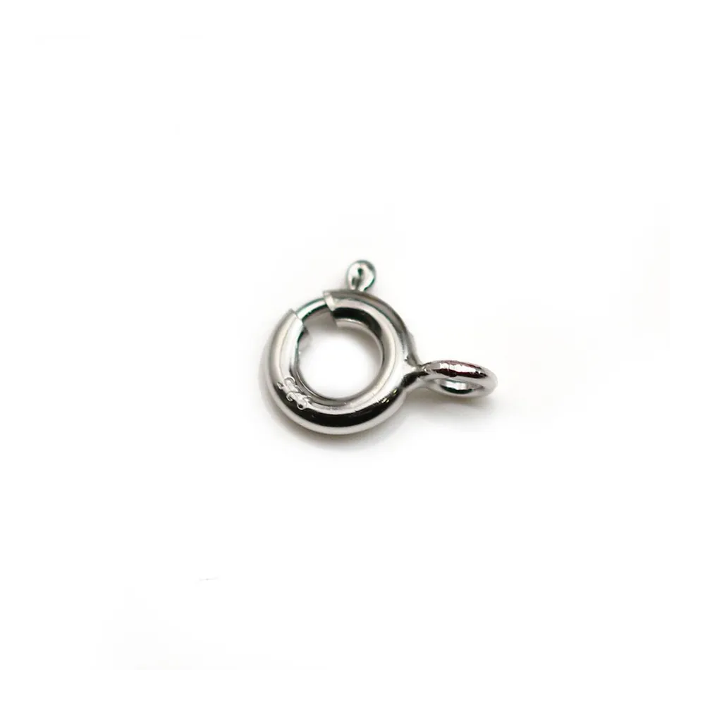 Fermoir à Ressort  Argent 925 Rhodié 6mm x 1pc
