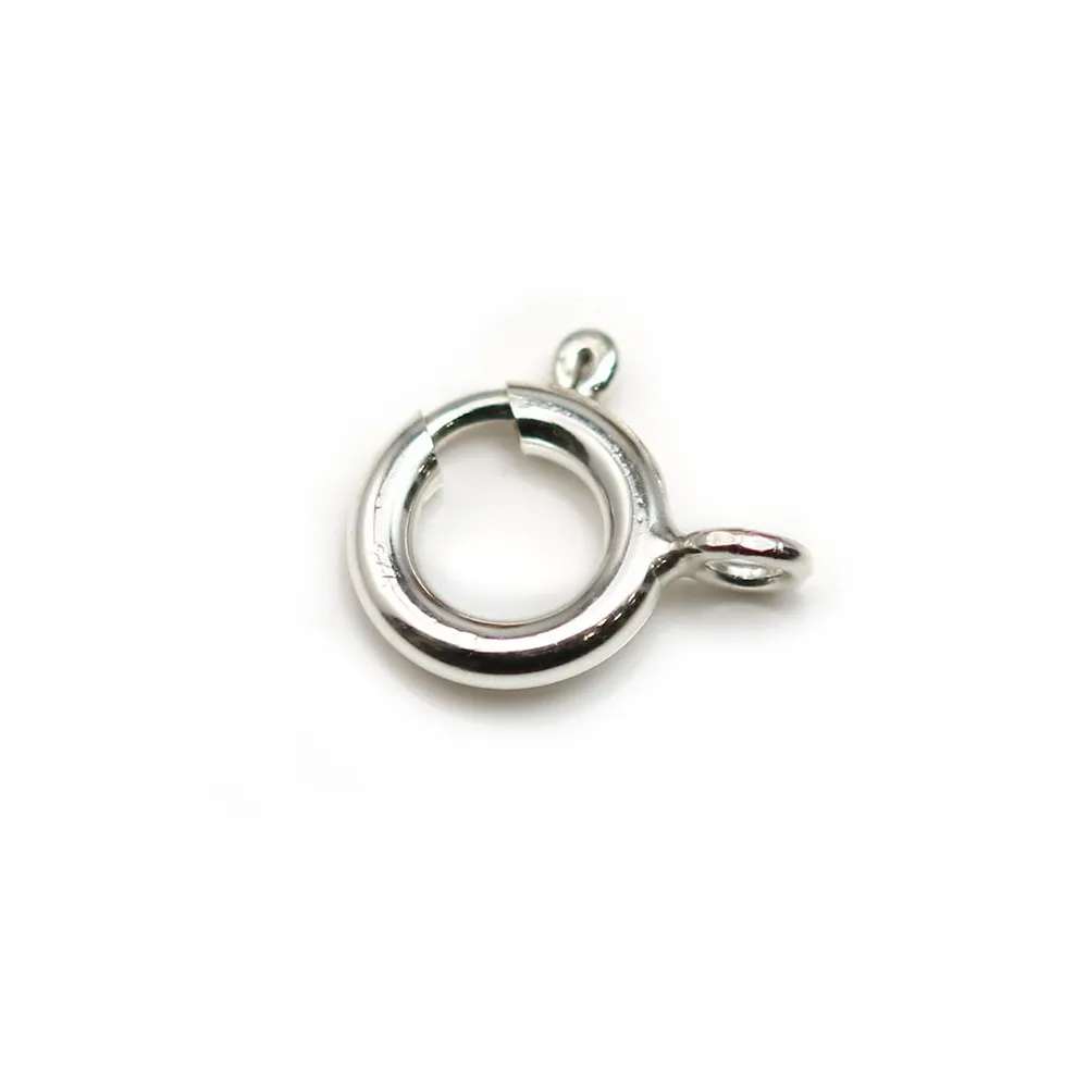 Argent 925 Fermoir ressort 10mm x 1pc