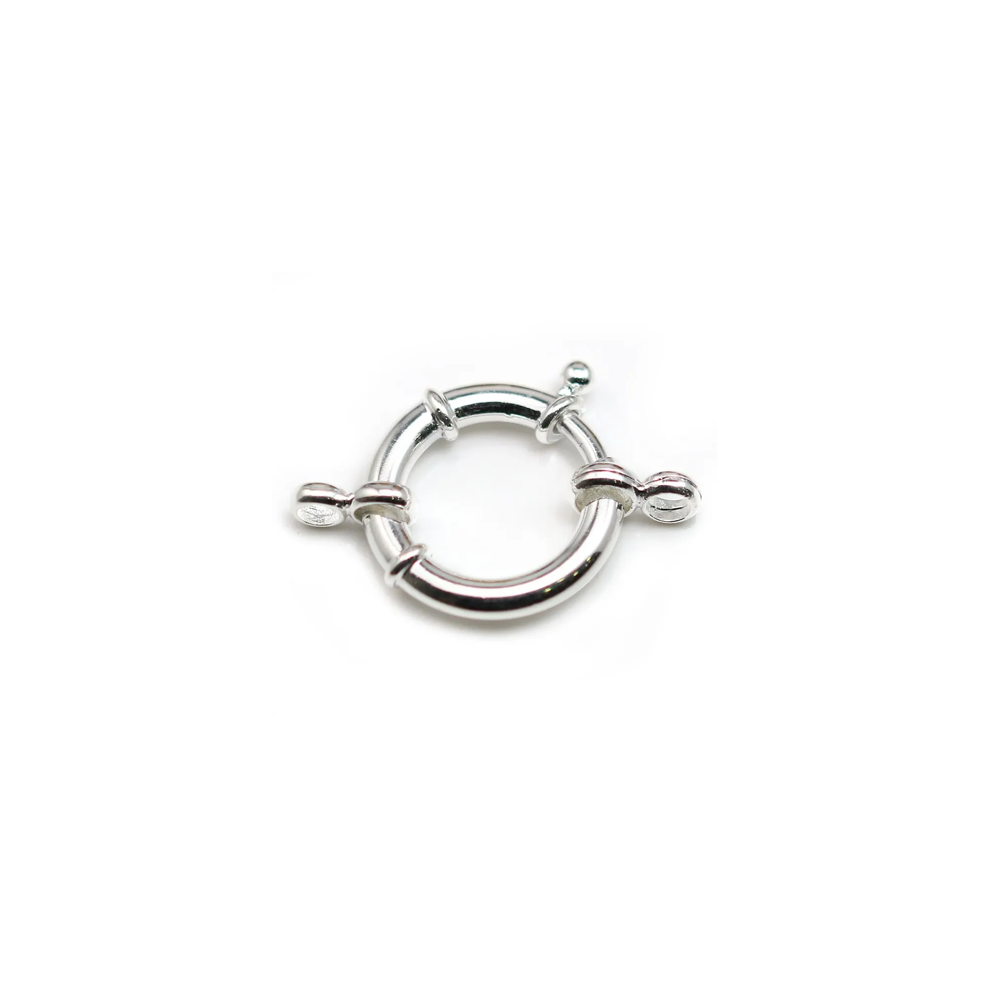 Fermoir à Ressort 925 Argent Sterling NBEADS 12 Mm – Anneau Ouvert Solide Pour Bracelets & Colliers DIY