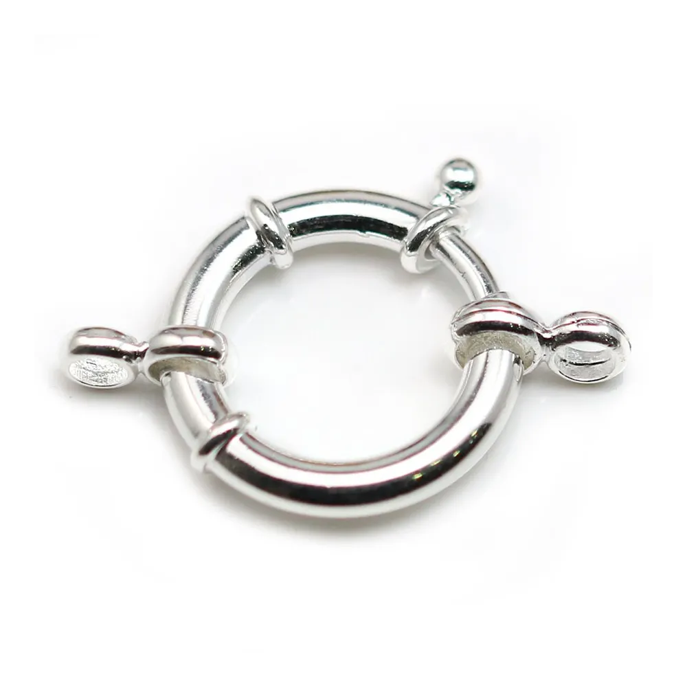 Argent 925 Fermoir à ressort 20mm x 1pc 
